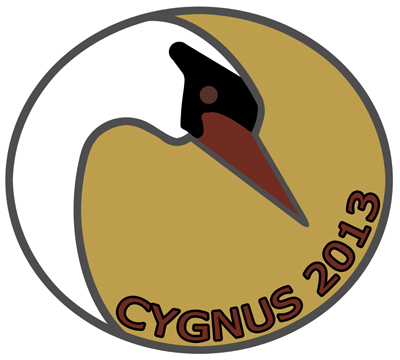 Cygnus 2013 -logo. Jari Juutilainen ja Harri Haukka.